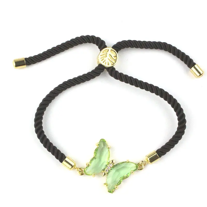 10 шт./лот новый дизайн цветной стеклянный браслет с бабочкой покрытый компонент