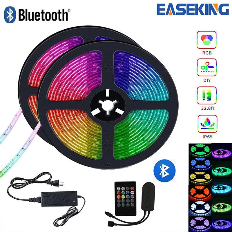 Светодиодная лента с Bluetooth 20 м RGB 5050 SMD гибкая не водонепроницаемая 15 Диодная DC 24 В