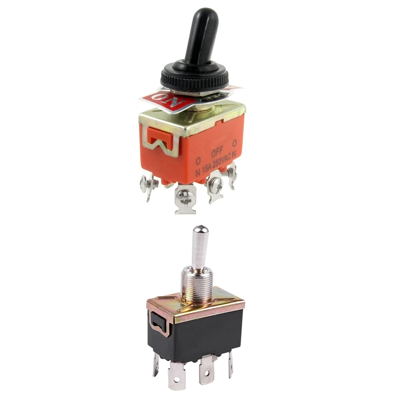 15A/250VAC ВКЛ./ВЫКЛ./вкл. 3 положения DPDT тумблер и AC 250 В/10A 125 В/15A 6 контактов черный +