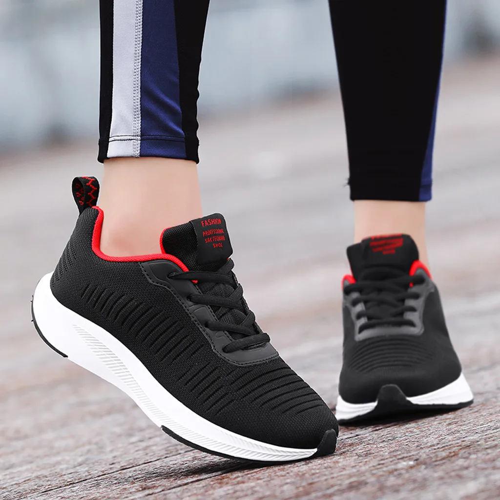 Popular Spring Autumn Men Running Shoes Couple Mesh Breathable Low-top Sneakers Lightweight Anti-slip Walking Кроссовки | Спорт и