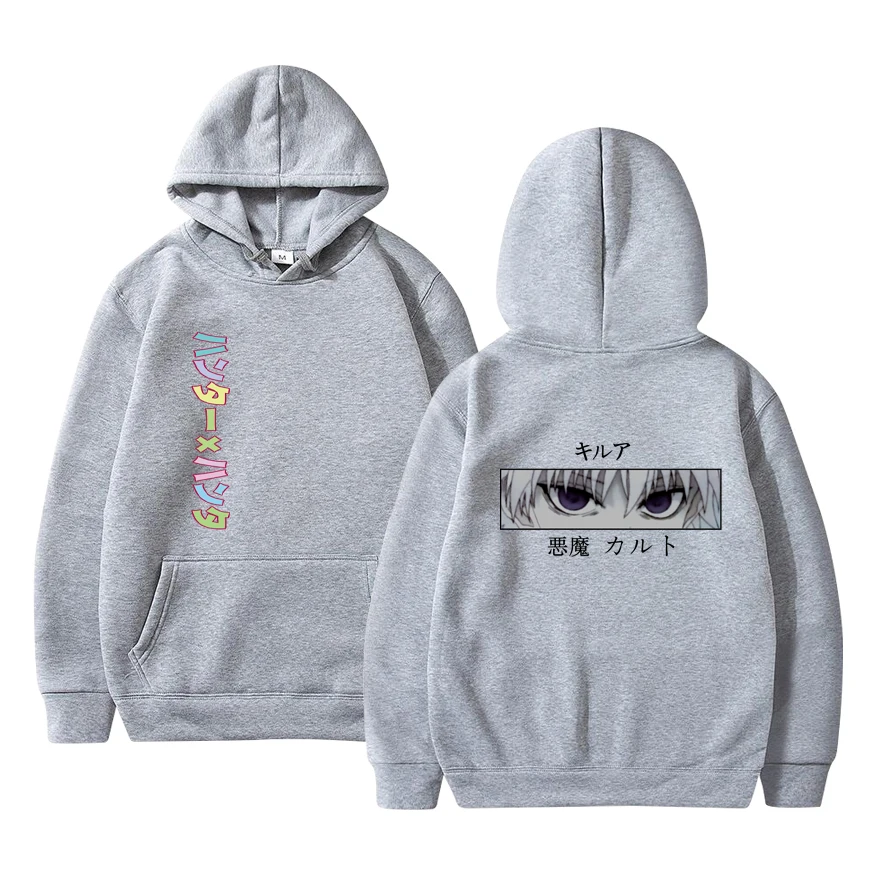 

Unisex Hoodies Hunter X Hunter Women Pullovers Hoodies Sweatshirts Killua Zoldyck Devil Eye Print Anime Hoody Streetwear Tops