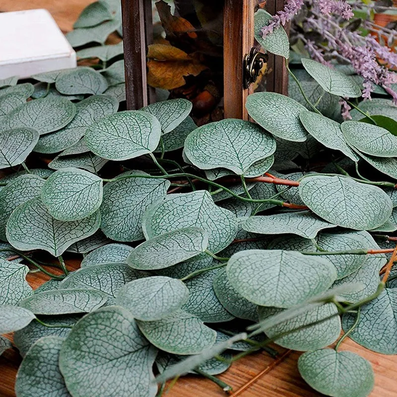 

4 Pack Eucalyptus Garland,Artificial Eucalyptus Leaves Greenery Vine for Table/Wedding Backdrop/Fireplace Decor,5.5 Ft