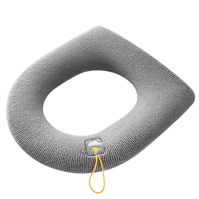 

British Plug Toilet Seat Home Winter Thickened Fleece Heating Pad Winter Fleece-Lined Four Seasons Universal Waterproof Toilet R