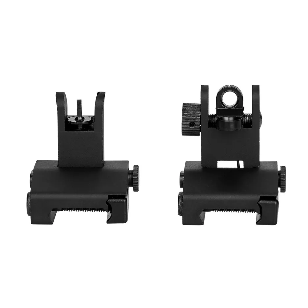 Flip Up Sights Hunting Front Rear Backup Fold Iron for the AR-15/M4/With Adjust tool | Спорт и развлечения