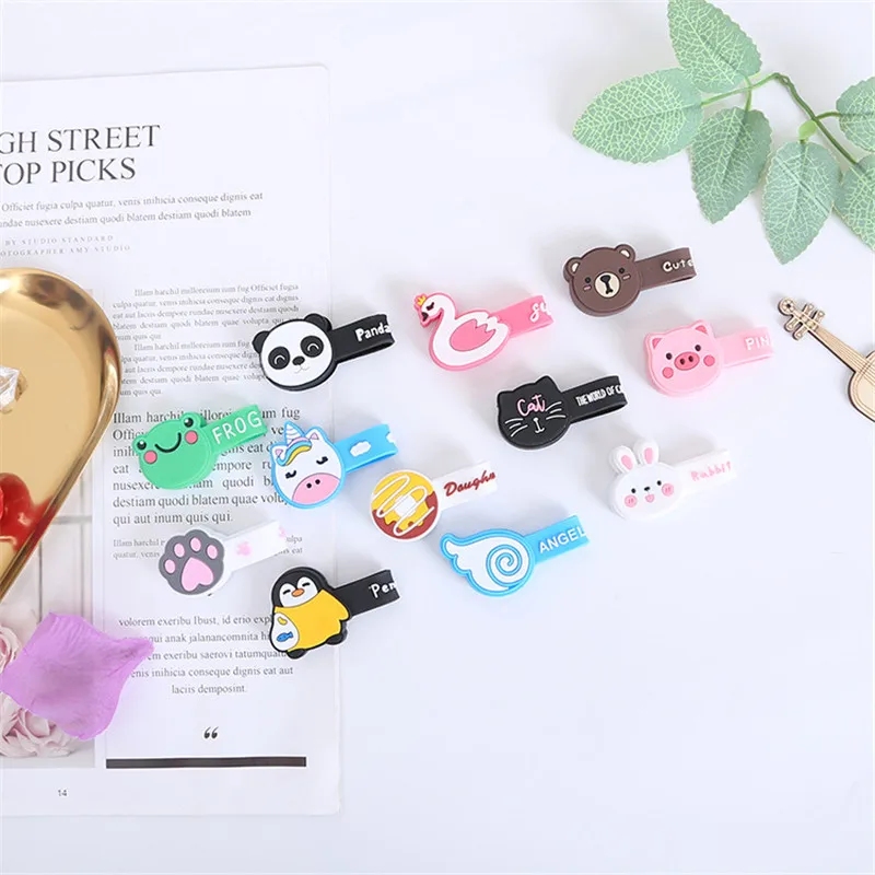 

10PCS Cute Household Silicone Winding Fixed Buckle USB Cable Storage Buckle Travel Headset Finishing Cable Holder Paper Clip