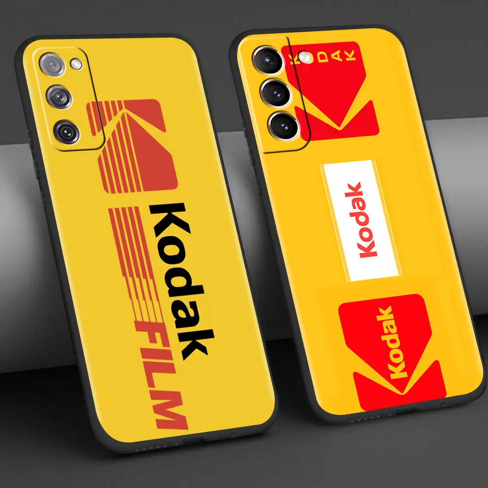 

Luxury Kodak Soft Case For Samsung Galaxy S20 FE S21 Ultra S9 S10 Plus S10e S8 S7 A51 A71 Black Matte Phone Cover