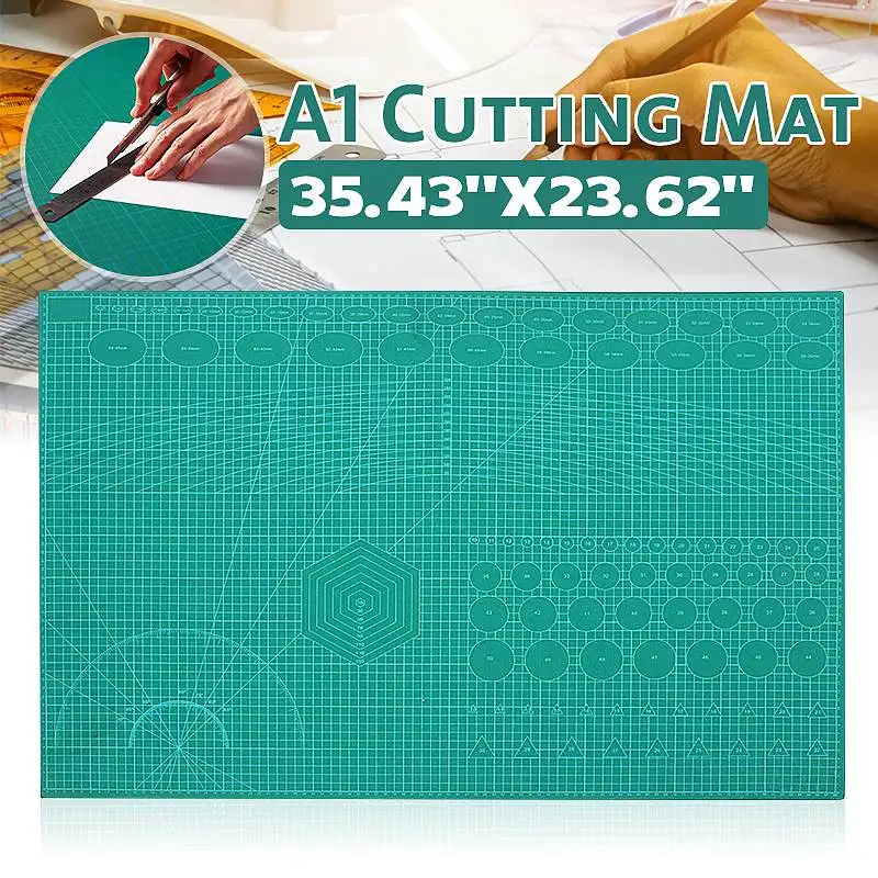 A1 PVC DIY Craft Self Healing Rotary Cutting Mat Board Quilting Grid Lines Printed Green Patchwork Tools | Канцтовары для офиса и