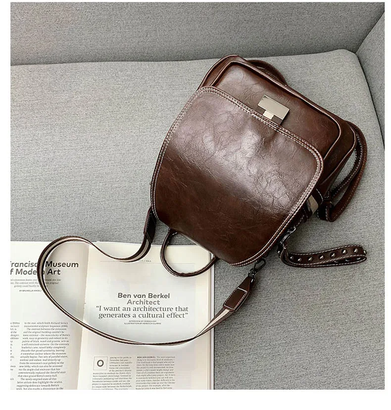 Популярный женский кожаный рюкзак, модные женские рюкзаки Mochila, женские повседневные винтажные сумки на плечо с большой вместительностью XA219H