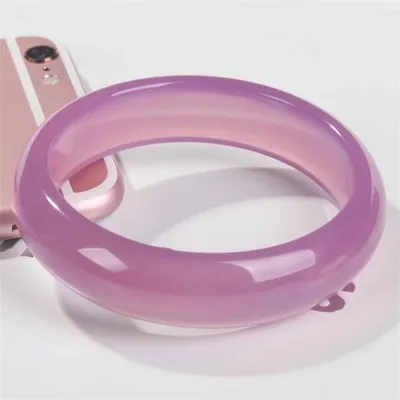 

zheru jewelry natural agate chalcedony 54mm-64mm pink bracelet elegant princess bracelet best gift
