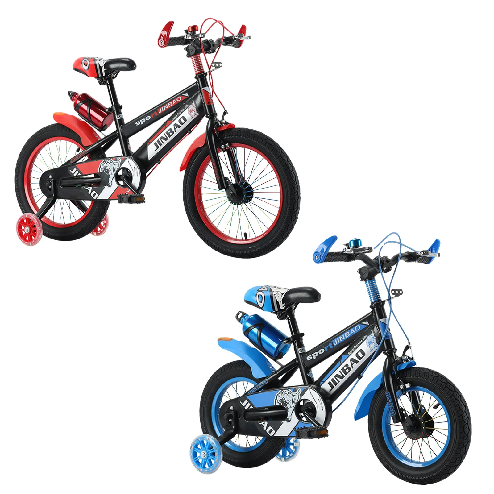 

Outdoor Riding Children's Bicycle 18-inch Freestyle Balance Bike With Auxiliary Training Wheels For Boys And Girls