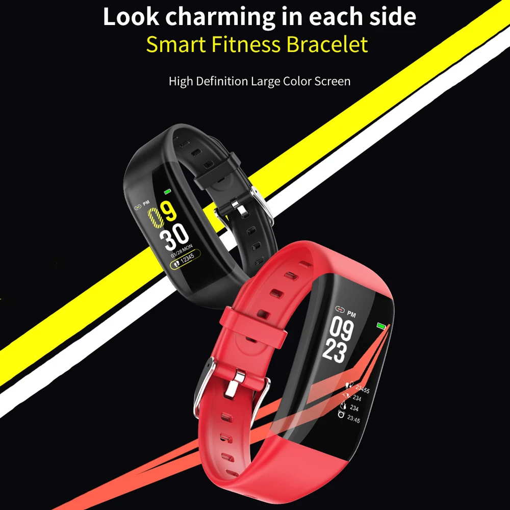 Sport Smart Wristband Color Screen Soft Silicone Strap with Heart Rate Sleep Monitor IP67 Waterproof Men Fitness Bracelet | Наручные часы