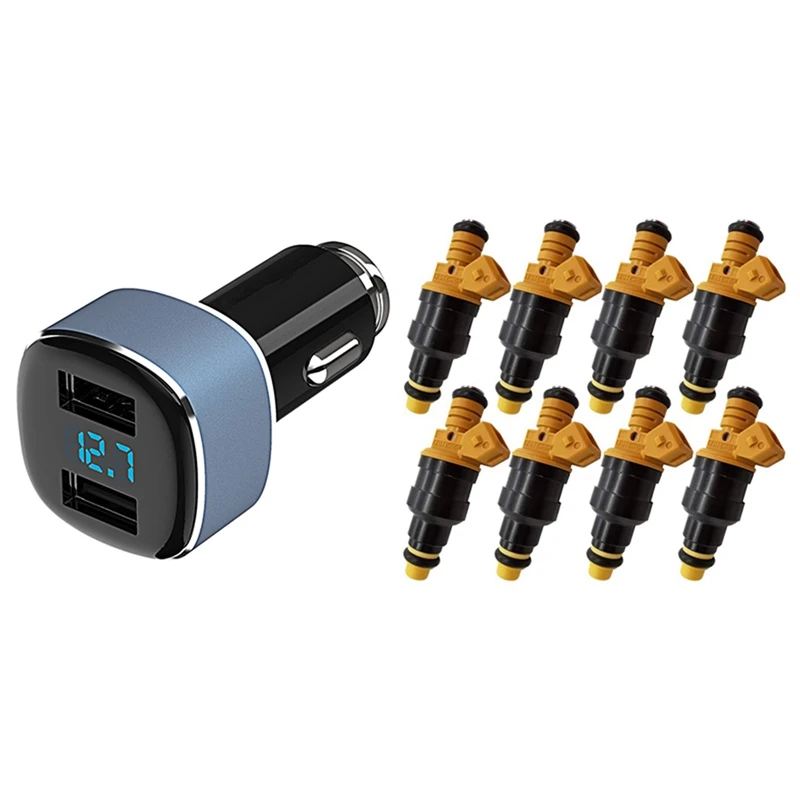 Быстрое зарядное устройство с двумя USB-портами 1 шт. автомобильный измеритель