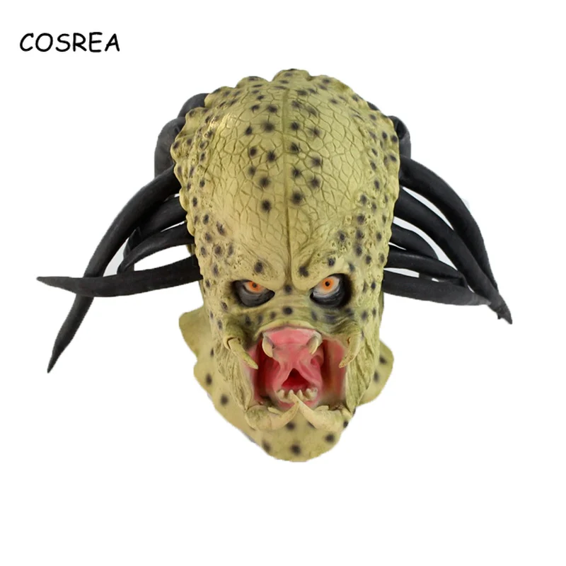 Косплей Костюм инопланетянина против хищника маска для взрослых Хэллоуин
