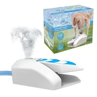 new dog water drinking fountain electric automatic water feeder dispenser container water step on pet outdoor fountain for dogs