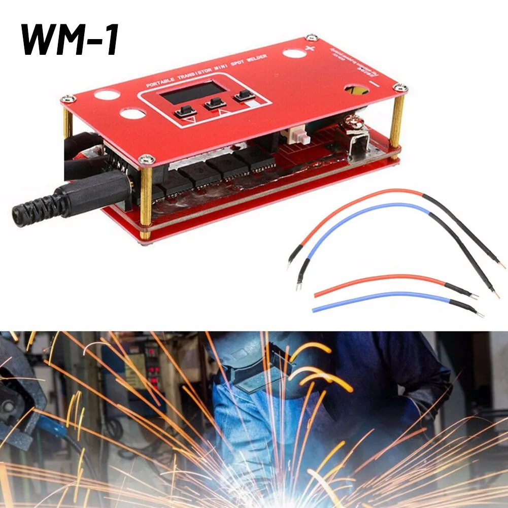 

Portable Transistor Mini Spot Welding Welder Machine LCD Display DIY DC 12V Heat-Shrinkable Tubes Welding Pen