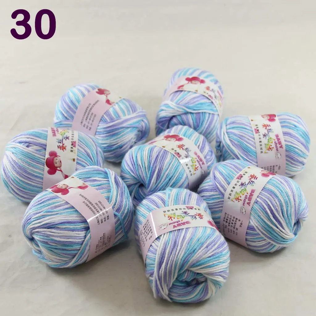 Цвет дополнительные 8 ballsX50g кашемир из шелка и бархата Детские вязаные пряжи