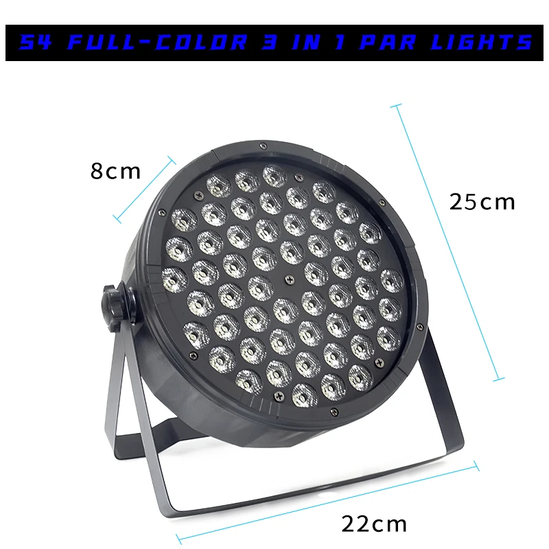 12Pcs/lots 54x3W RGB 3in1 Led Par Lights 54*3w Disco Wedding Party Wall Wash Light DMX 512 Controller Effect Stage | Лампы и освещение