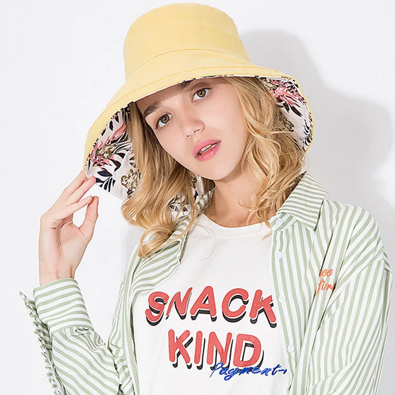 Весенне-осенние женские Панамы WELROG 2020 уличные шляпы с цветочным принтом и