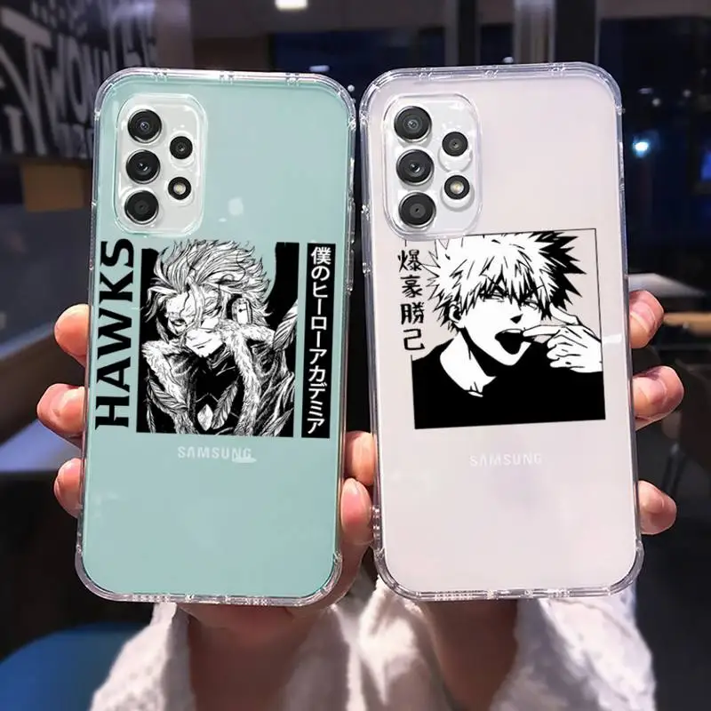 

Anime My Hero Academia Phone Case For Samsung A 51 50 52 12 21s 31 40 70 71 note S 20 10 21 ultra plus fe clear coque shell