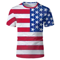 2020 new usa flag t shirt mens women sexy 3d print tshirt striped american flag men t shirt summer tops tees fashion clothes