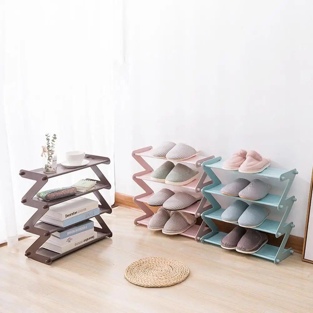 

Multi-layer Storage Shoes Organizer Easy To Install Z Type Shoe Holder Home Organization Storage Rack Shoes Shelf