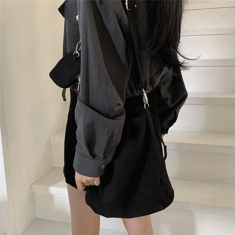 

Korean Style Autumn Winter Loose Short Jackets Women Fashion Long Sleeve Single Breasted Bomber Jacket Outwear Women's Coat