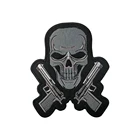 Патчи с вышивкой с логотипом Guns and Skull, крутые тканевые наклейки в стиле панк-рок, наклейки для утюга на мотоцикле, куртке, джинсах, футболках, украшение сделай сам