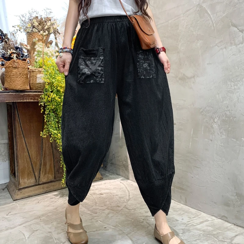 

Max LuLu British New Design Summer Women Khaki Printed Floral Harem Pants Ladies Loose Vintage Trousers Girl Pantalons Big Size