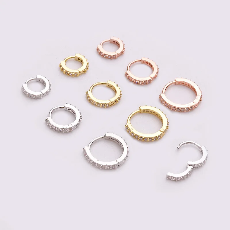 1 шт. смешанные размеры модные простые маленькие серьги Обручи из кубического