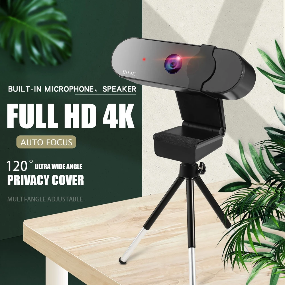 HD 4k веб камера 2k 1080P Веб ПК Компьютерная Авто фокус USB ноутбук со встроенным