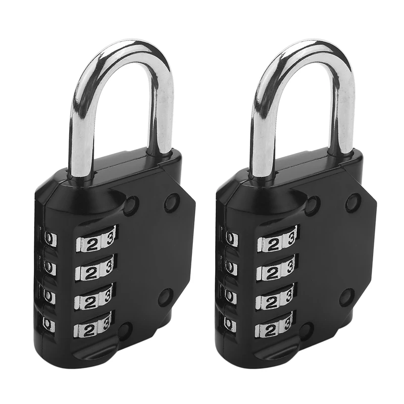 

Combination Lock Resettable 4-Digit Padlock with Combination, Waterproof and Heavy Duty Combination Padlock 2 Pack