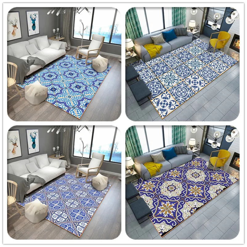 

Мягкие коврики в скандинавском стиле для гостиной, спальни, коврики для зоны журнального столика, Нескользящие напольные коврики, прямоуго...