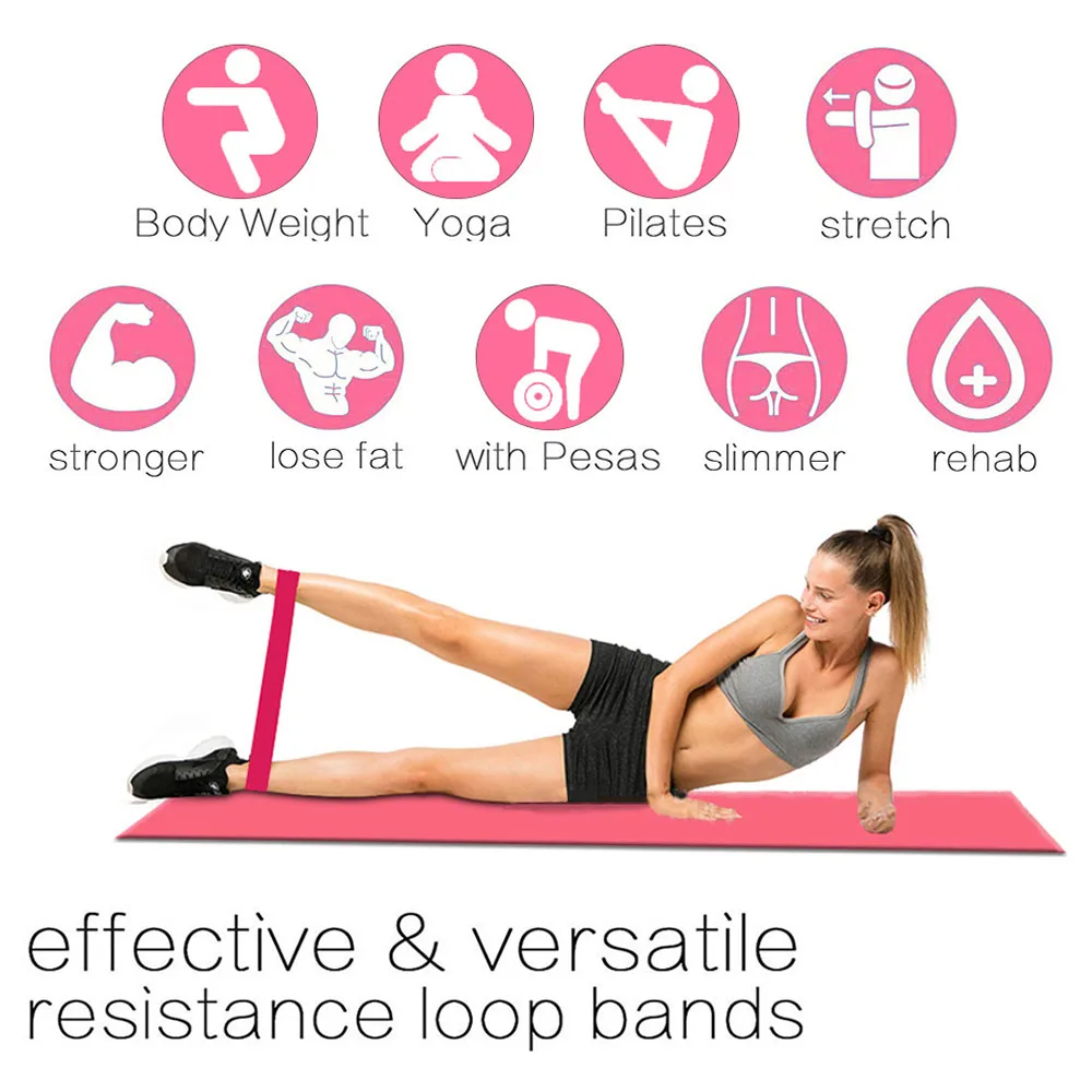 Elastic Bands For Fitness Resistance Exercise Gym Strength Training Gum Pilates Sport Crossfit Workout Equipment |