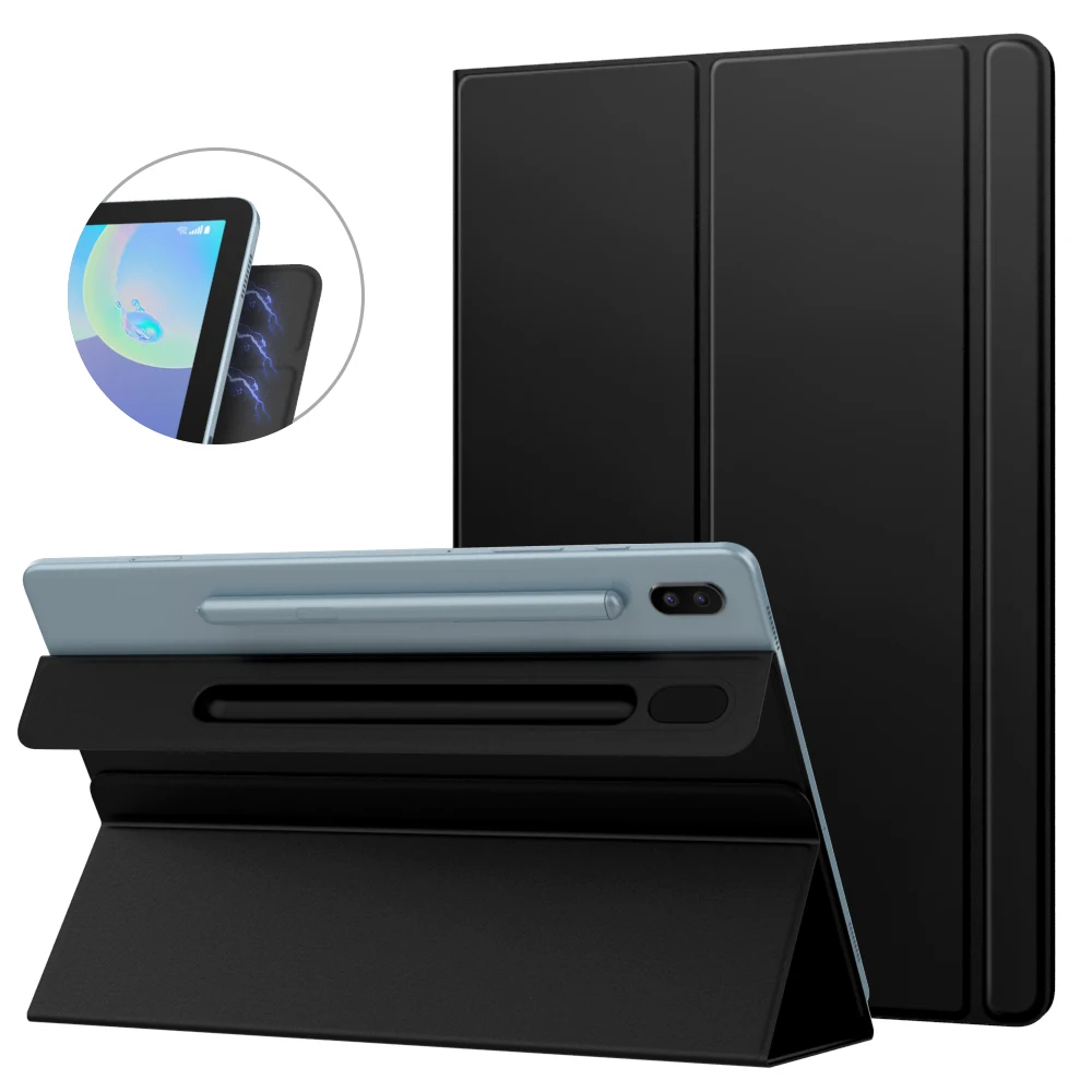 Inteligente para Samsung Capa de Suporte de Casca Inteligente de Pouco Magnética para Aba Case Folio Galaxy 10.5 2021 Peso Fino Forte Adsorção Tab s6