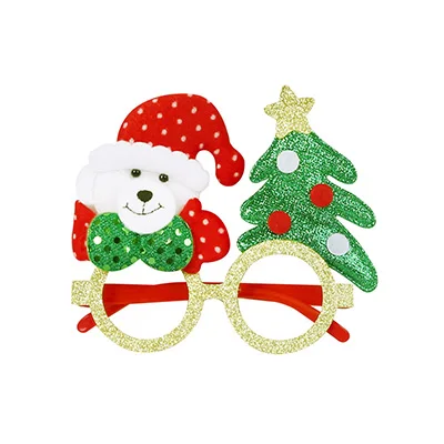 santa tree Рождественские украшения для взрослых и детей, праздничные игрушки Санта снеговик, рога, очки, праздничное украшение - Цвет: santa tree