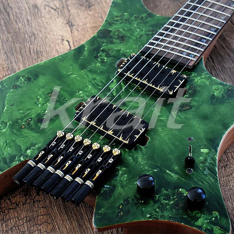 Krait безголовая гитара 7 струн strandberg безголовая гитара ольха дерево burl Топ