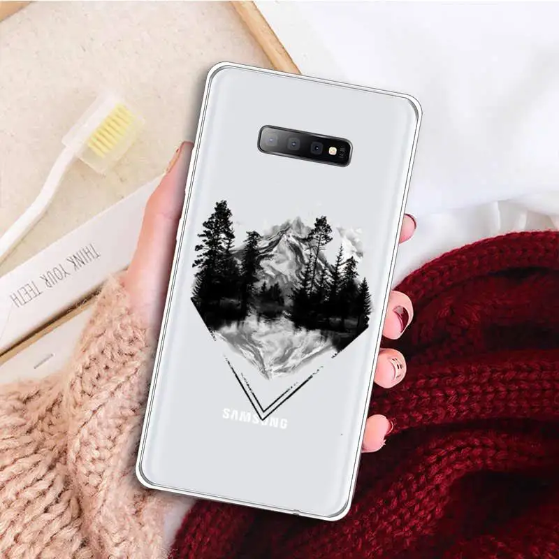 

Paesaggio della bussola del tatuaggio Phone Case Transparent For Samsung Galaxy A 71 21s S note 8 9 10 plus 20 ultra