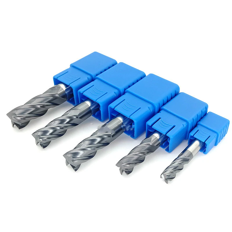 KUAISHANG 4 flutes 1mm 2mm 3mm 4mm~8mm Solid Carbide End Mills CNC Milling Cutter HRC45 Tungsten Steel Router Bits | Инструменты