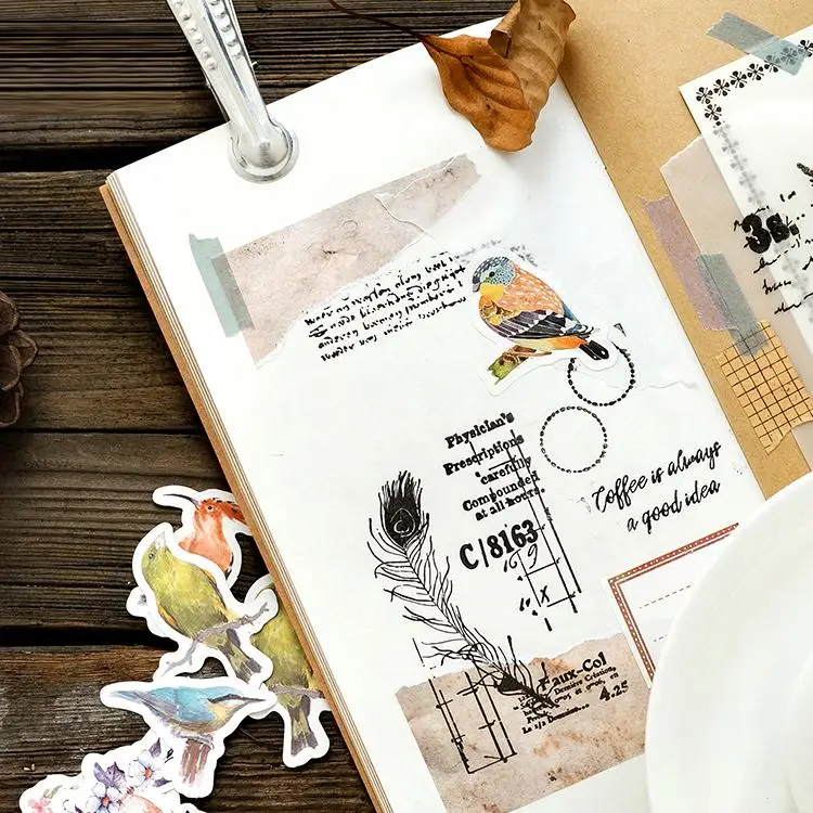 45 шт./кор. Robins Декоративные наклейки для птиц клейкие DIY дневника