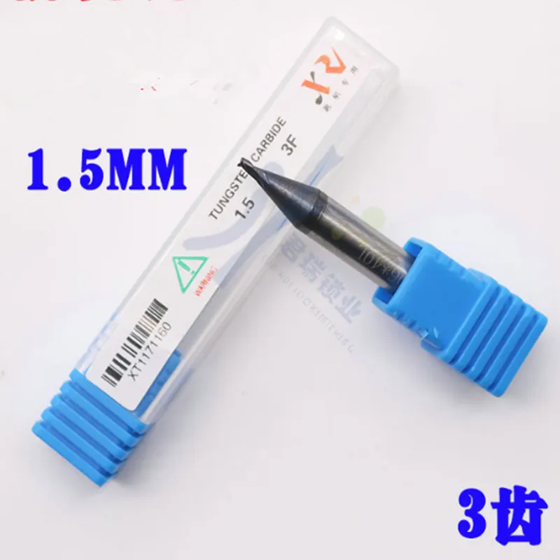 

New sharp tungsten steel end milling cutter 1.5MM 3 teeth multi-function vertical key matching machine drill key groove milling