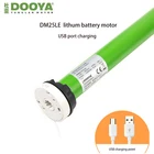 Оригинальный глухой двигатель Dooya DM25LE, встроенный литиевый аккумулятор, трубчатый двигатель, умный моторизованный шторный двигатель для затенения штор