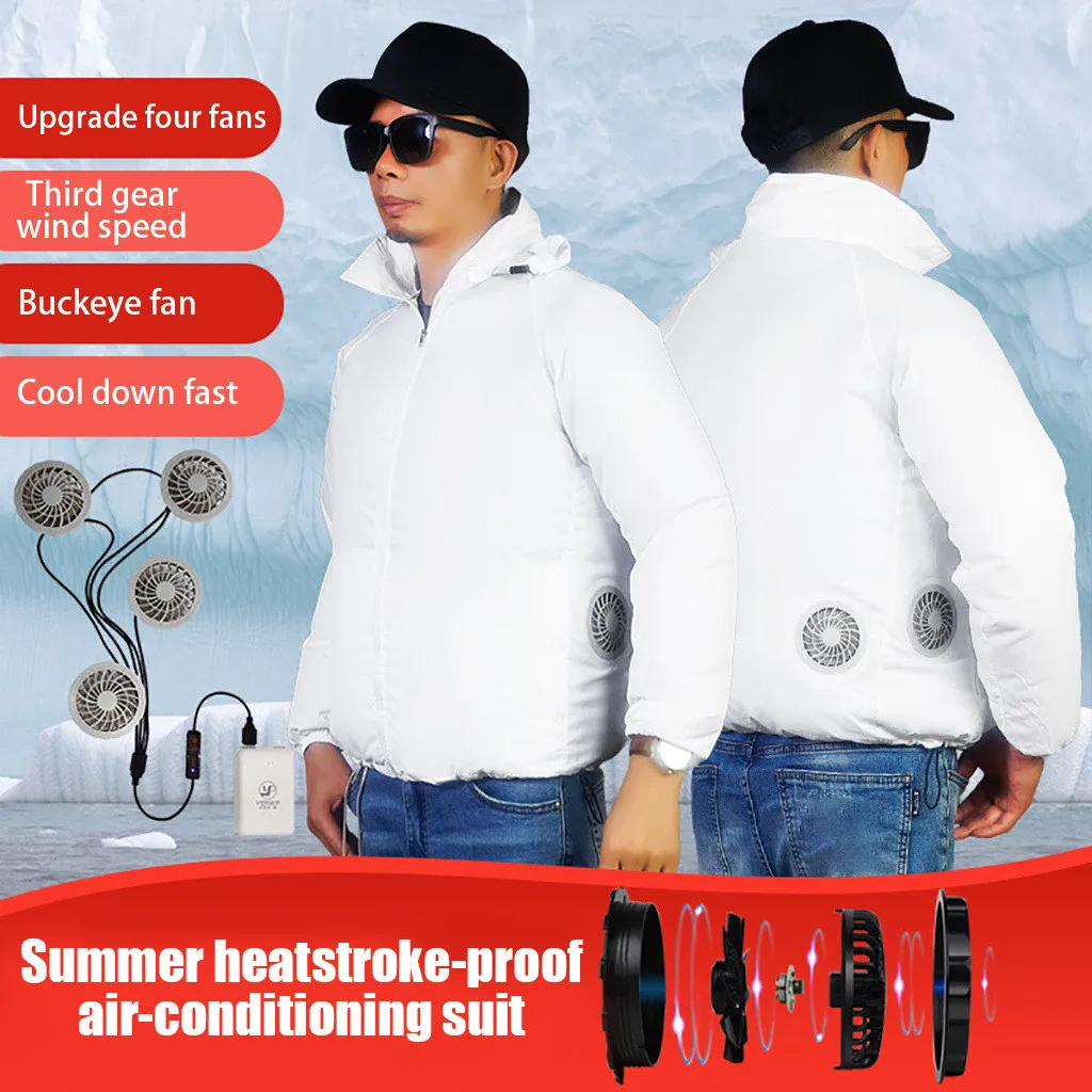 Летняя куртка для охлаждения вентилятора мужская и женская охлаждающая
