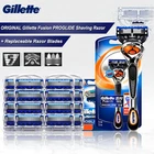 Мужская безопасная прямая бритва Gillette Fusion 5 PROGLIDE с 5-слойными сменными лезвиями, ручная Бритва для лица бритва
