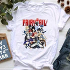 Женская Винтажная футболка с коротким рукавом Fairy Tail в стиле Харадзюку