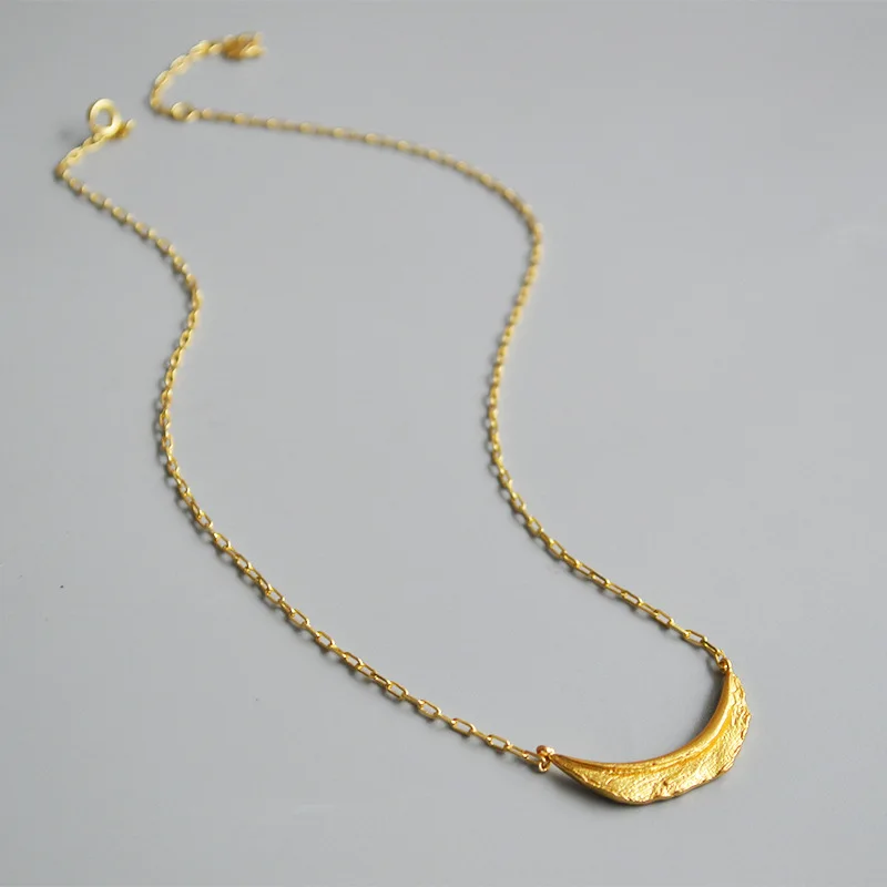 CMajor Korean Plating Technique Fashion Brass Jewelry Crescent Moon Clavicle Chain Gold Plated Trendy Pendant Necklace for Women | Украшения