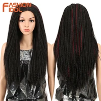 fashion idol 26 inch afro kinky curly straight fake hair synthetic wigs for black women heat resistant fiber lace wig cosplay