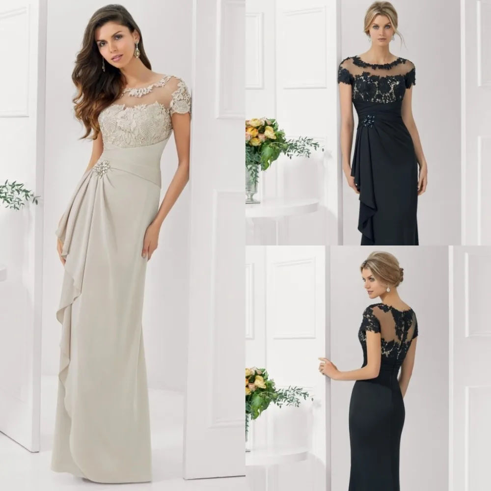 2015 vestidos de festa Madrinha элегантные женские черные кружевные и шифоновые длинные платья