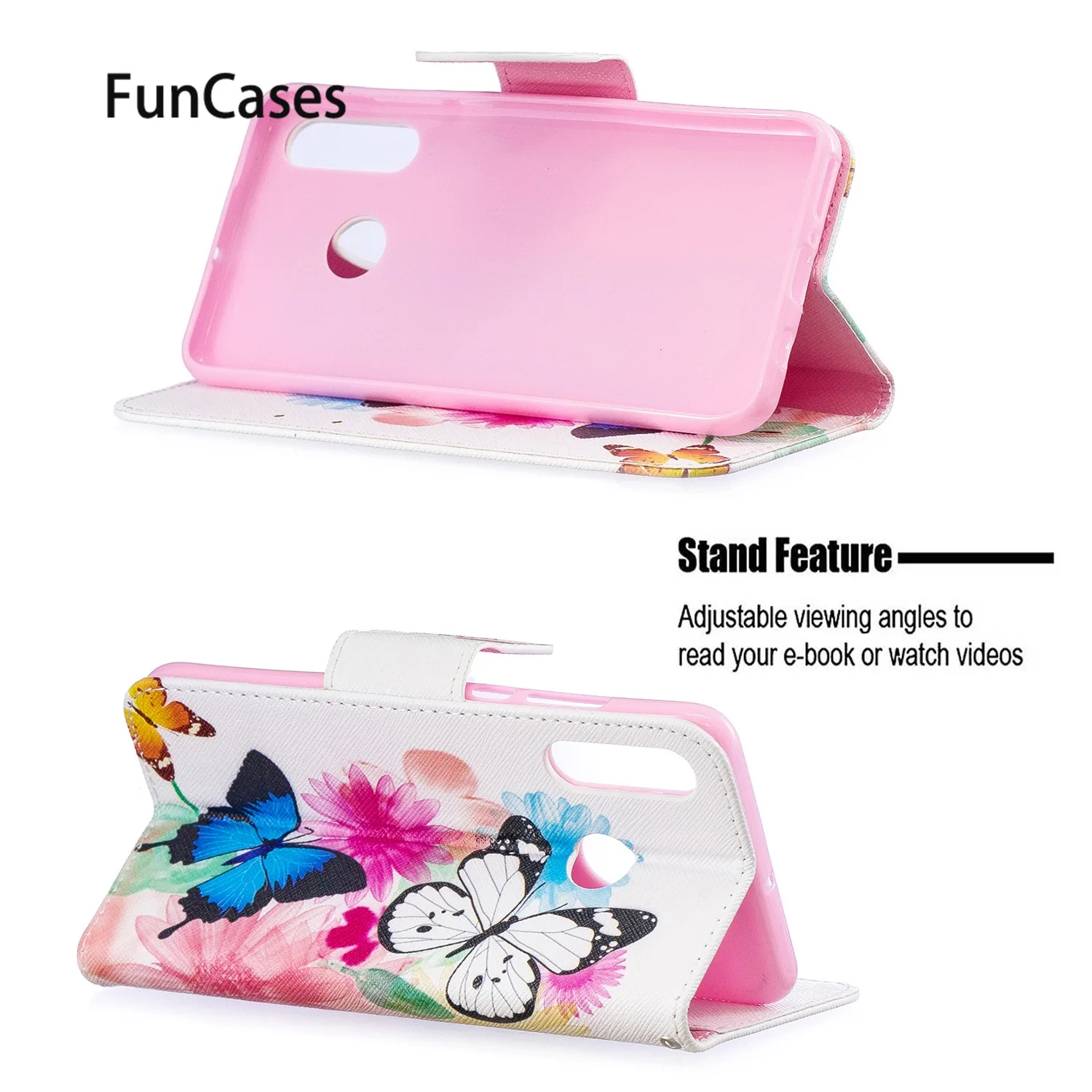 Patterned PU Leather Phone Bag cases For funda Huawei P30 Lite Coques Etui Cases sFor Mobile capa Nova 4E | Мобильные телефоны и