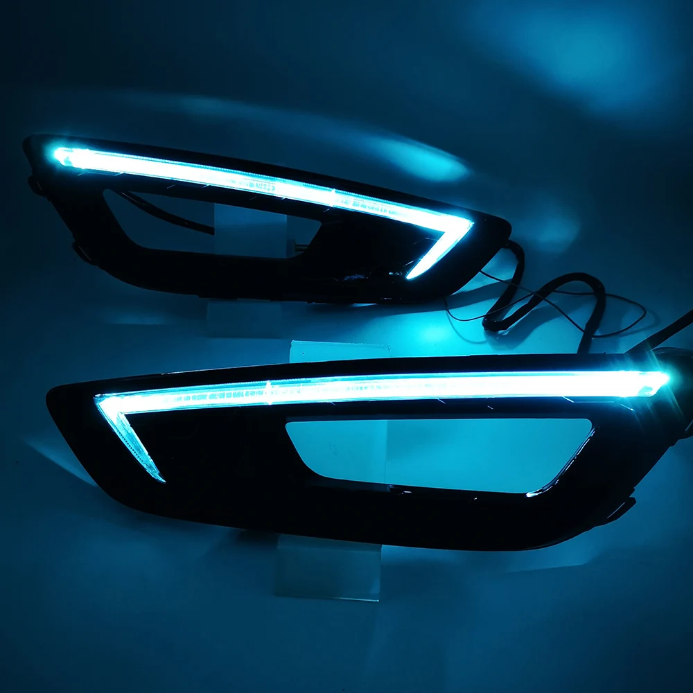 CSCSNL 2Pcs car styling For Ford Focus 4 2015 2016 2017 2018 LED DRL Daytime Running Lights Daylight Fog light waterproof |