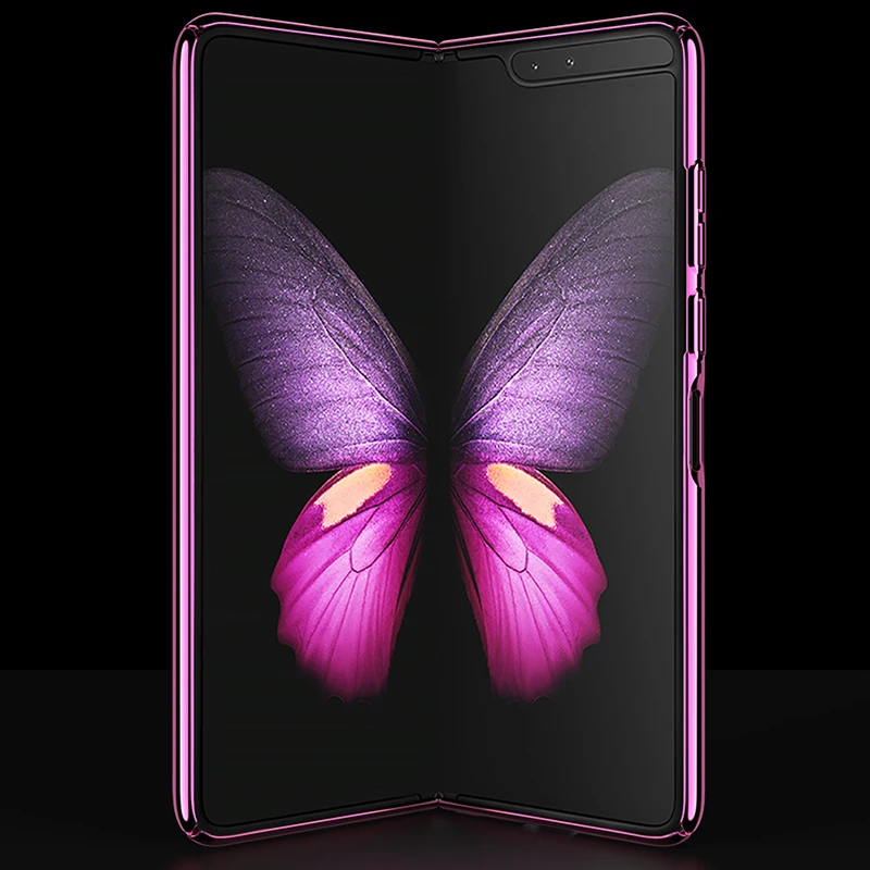 

Luxury Plating transparent Hard Case For Samsung Galaxy Fold Phone Case Hard Plastic Hard Clear Cover For Galaxy Fold 1